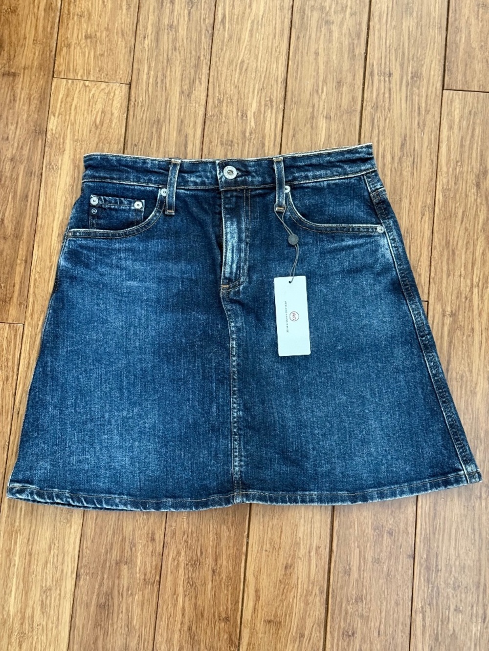 AG Adriano Goldschmied The Ali A-Line Denim Skirt